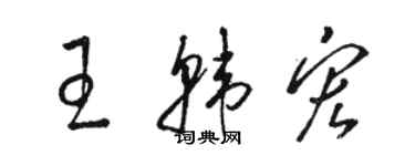 骆恒光王韩宏草书个性签名怎么写