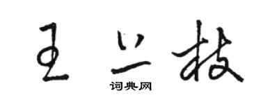 骆恒光王上枝草书个性签名怎么写