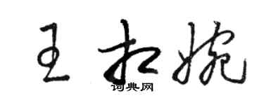 骆恒光王相婉草书个性签名怎么写