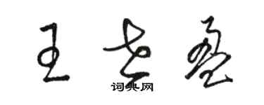 骆恒光王世盈草书个性签名怎么写