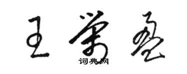 骆恒光王荣盈草书个性签名怎么写