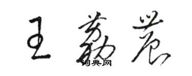 骆恒光王荔农草书个性签名怎么写