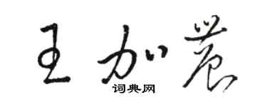骆恒光王加农草书个性签名怎么写