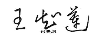 骆恒光王知莲草书个性签名怎么写
