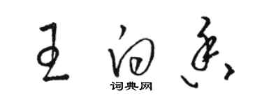 骆恒光王白香草书个性签名怎么写