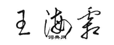 骆恒光王海霜草书个性签名怎么写