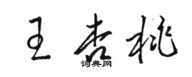 骆恒光王杏桃草书个性签名怎么写
