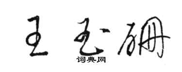 骆恒光王玉硼草书个性签名怎么写
