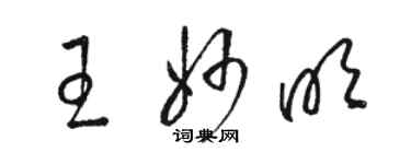 骆恒光王妙明草书个性签名怎么写