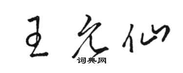 骆恒光王允仙草书个性签名怎么写