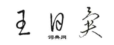 骆恒光王日异草书个性签名怎么写