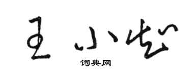 骆恒光王小知草书个性签名怎么写