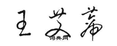 骆恒光王艾蒂草书个性签名怎么写