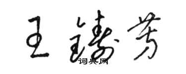 骆恒光王铸芳草书个性签名怎么写