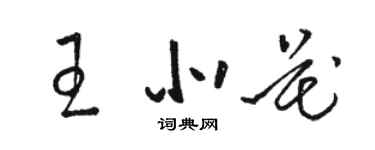 骆恒光王北花草书个性签名怎么写