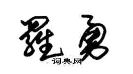 朱锡荣罗勇草书个性签名怎么写