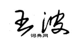 朱锡荣王波草书个性签名怎么写