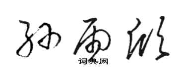 骆恒光孙雨欣草书个性签名怎么写