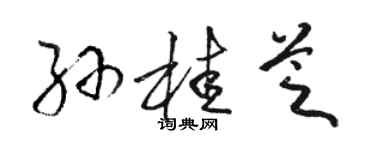骆恒光孙桂芝草书个性签名怎么写