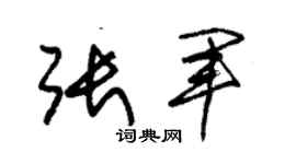 朱锡荣张军草书个性签名怎么写