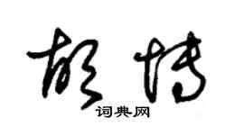 朱锡荣胡博草书个性签名怎么写