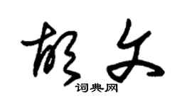 朱锡荣胡文草书个性签名怎么写