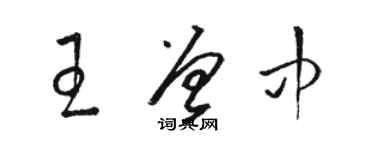 骆恒光王曾中草书个性签名怎么写
