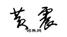 朱锡荣黄震草书个性签名怎么写