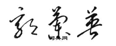 骆恒光郭兰英草书个性签名怎么写