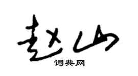 朱锡荣赵山草书个性签名怎么写