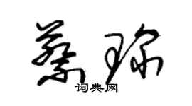 朱锡荣蔡琛草书个性签名怎么写