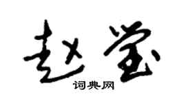 朱锡荣赵莹草书个性签名怎么写