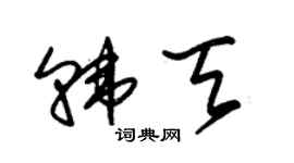 朱锡荣韩天草书个性签名怎么写