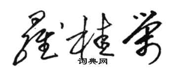 骆恒光罗桂荣草书个性签名怎么写
