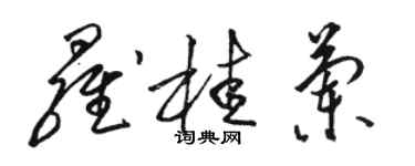 骆恒光罗桂兰草书个性签名怎么写