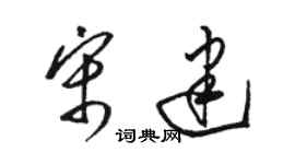 骆恒光宋建草书个性签名怎么写