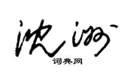 朱锡荣沈洲草书个性签名怎么写