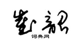 朱锡荣崔韶草书个性签名怎么写