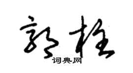 朱锡荣郭柱草书个性签名怎么写