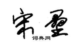 朱锡荣宋垒草书个性签名怎么写