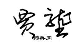 朱锡荣贾垄草书个性签名怎么写