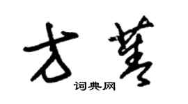 朱锡荣方菁草书个性签名怎么写