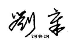 朱锡荣刘章草书个性签名怎么写