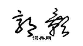 朱锡荣郭影草书个性签名怎么写