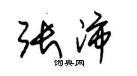 朱锡荣张沛草书个性签名怎么写