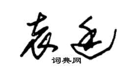 朱锡荣袁廷草书个性签名怎么写