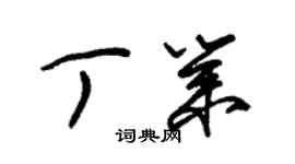 朱锡荣丁业草书个性签名怎么写