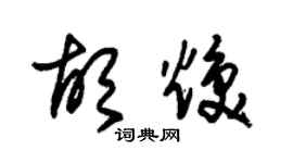 朱锡荣胡焕草书个性签名怎么写