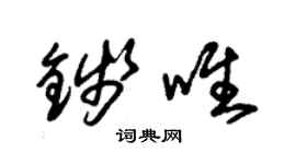 朱锡荣钱唯草书个性签名怎么写