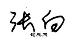 朱锡荣张向草书个性签名怎么写